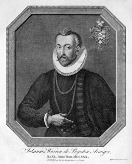JOHN WARREN DE POYNTON (1540-1587). English nobleman, high sheriff of Cheshire, at age 40 JOHN WARREN DE POYNTON (1540-1587). English nobleman, high sheriff of Cheshire, at age 40