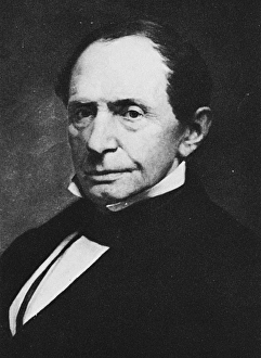 JOHNS HOPKINS (1795-1873). American financier. Contemporary oil JOHNS HOPKINS (1795-1873). American financier. Contemporary oil