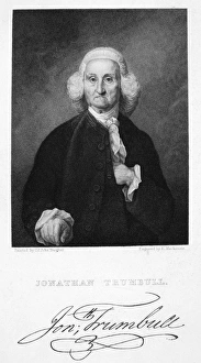 JONATHAN TRUMBULL (1710-1785). American statesman. Stipple engraving after a painting by JONATHAN TRUMBULL (1710-1785). American statesman. Stipple engraving after a painting by