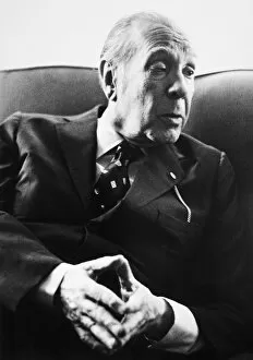Images Dated 5th May 2011: JORGE LUIS BORGES (1899-1986). Argentine writer. Photograph, 1976
