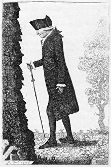 JOSEPH BLACK (1728-1799). Scottish chemist. Etching, 1787, by John Kay JOSEPH BLACK (1728-1799). Scottish chemist. Etching, 1787, by John Kay