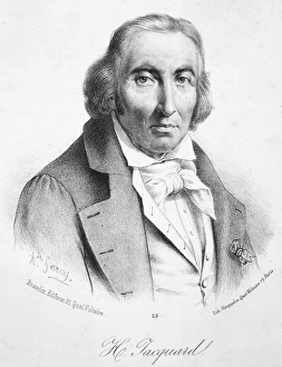 JOSEPH-MARIE JACQUARD (1752-1834). French inventor. Lithograph, French, 19th century JOSEPH-MARIE JACQUARD (1752-1834). French inventor. Lithograph, French, 19th century