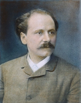 JULES MASSENET (1842-1912). French composer. Oil over a photograph, 1889, by Nadar JULES MASSENET (1842-1912). French composer. Oil over a photograph, 1889, by Nadar
