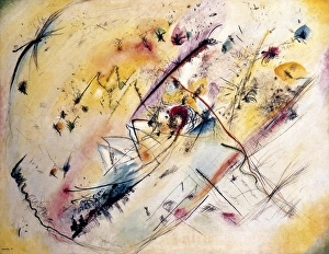 <b class=qtipBold><figcaption>Kandinsky: Light, 1913</figcaption></b><br>KANDINSKY: LIGHT, 1913. Light Picture. Oil on canvas, 1913, by Wassily Kandinsky.<br><em>© none</em> Kandinsky: Light, 1913