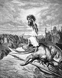 Images Dated 19th December 2006: KING DAVID (d. 973 B. C. ). King of Judah and Israel. David and Goliath (I Samuel 17: 49, 51)