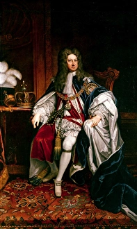 KING GEORGE I OF ENGLAND (1660-1727). King of England, 1714-1727. Canvas, 1716 KING GEORGE I OF ENGLAND (1660-1727). King of England, 1714-1727. Canvas, 1716