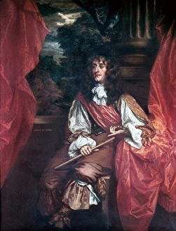 KING JAMES II OF ENGLAND. (When Duke of York). Oil by Sir Peter Lely KING JAMES II OF ENGLAND. (When Duke of York). Oil by Sir Peter Lely
