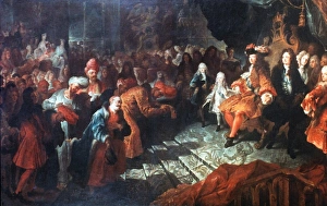 KING LOUIS XIV OF FRANCE receives the Persian Ambassador, Mohammed Reza Beg, in KING LOUIS XIV OF FRANCE receives the Persian Ambassador, Mohammed Reza Beg, in