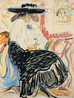 KIRCHNER: SEATED WOMAN. Seated Woman in the Studio KIRCHNER: SEATED WOMAN. Seated Woman in the Studio