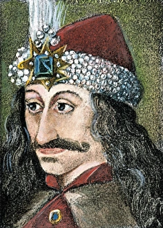 Known as Vlad the Impaler. Prince of Wallachia. After the so-called Ambras portrait Known as Vlad the Impaler. Prince of Wallachia. After the so-called Ambras portrait