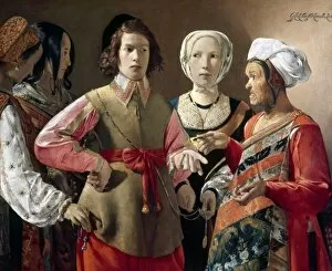 Tour Gallery: LA TOUR: FORTUNE TELLER. Georges de La Tour: The Fortune Teller. Canvas, c1630