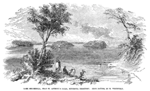 LAKE MINNETONKA, 1857. View of Lake Minnetonka, near Saint Anthony Falls, in the LAKE MINNETONKA, 1857. View of Lake Minnetonka, near Saint Anthony Falls, in the