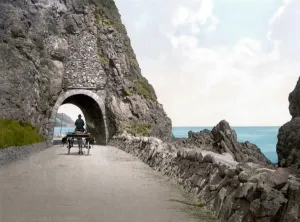 Black Cave Tunnel Photochrome Print, 1895