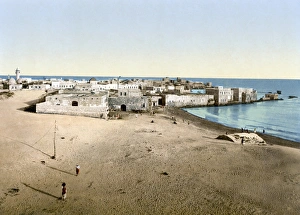 LEBANON: TYRE, c1895. The village of Tyre, in southern Lebanon. Photochrome, c1895 LEBANON: TYRE, c1895. The village of Tyre, in southern Lebanon. Photochrome, c1895