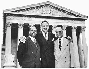 African American Gallery: Left to right: NaCP attorneys George E.C. Hayes, Thurgood Marshall and James Nabrit, Jr