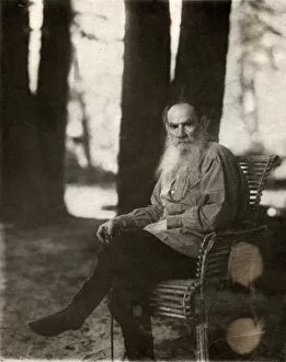 Images Dated 19th July 2012: LEO TOLSTOY (1828-1910). Russian novelist and philosopher. Photograph by Sergei Prokudin-Gorskii