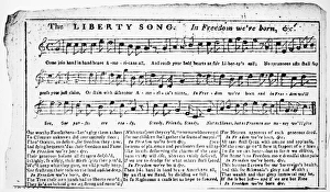 LIBERTY SONG, 1768. John Dickinsons Liberty Song, which swept the colonies in 1768 LIBERTY SONG, 1768. John Dickinsons Liberty Song, which swept the colonies in 1768