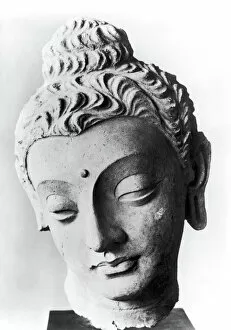 Related Images Gallery: Limestone head from Gandhara (northwest Pakistan), 4th -5th century A.D