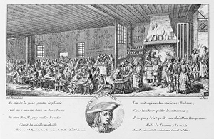 <b class=qtipBold><figcaption>Line engraving, 18th century</figcaption></b><br>FRANCE, 18TH C. TAVERN. Line engraving, 18th century.<br><em>© none</em> Line engraving, 18th century