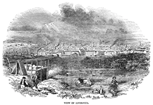 LIVERPOOL, 1842. View of Liverpool, England. Engraving, 1842 LIVERPOOL, 1842. View of Liverpool, England. Engraving, 1842