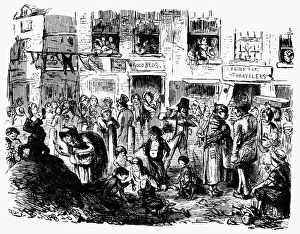 LIVERPOOL: SLUM, c1840. Slum scene in Liverpool, England. Drawing, c1840 LIVERPOOL: SLUM, c1840. Slum scene in Liverpool, England. Drawing, c1840