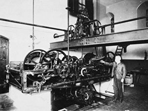 LONDON: BIG BEN, c1917. View of the gears of Big Ben, inside the Clock Tower in Westminster LONDON: BIG BEN, c1917. View of the gears of Big Ben, inside the Clock Tower in Westminster