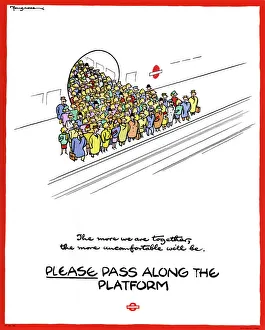 Commuter Gallery: LONDON: UNDERGROUND, 1944. The more we are together, the more uncomfortable we ll