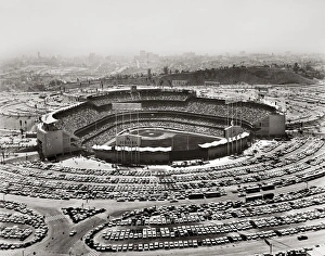 LOS ANGELES: STADIUM, 1962. Chavez Ravine, the Dodgers stadium in Los Angeles, Calfornia LOS ANGELES: STADIUM, 1962. Chavez Ravine, the Dodgers stadium in Los Angeles, Calfornia