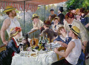 Boating Gallery: Luncheon of the Boating Party. Oil on canvas by Pierre-Auguste Renoir, 1880-81