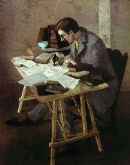 LYTTON STRACHEY (1880-1932). English writer. Pastel, 1904, by Simon Albert Bussy LYTTON STRACHEY (1880-1932). English writer. Pastel, 1904, by Simon Albert Bussy