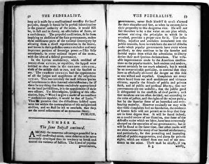 Images Dated 8th April 2009: MADISON: FEDERALIST. Essay number ten from the Federalist Papers