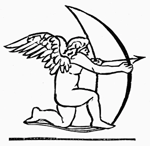 MAILLOL: CUPID, c1913. Woodcut by Aristide Maillol, c1913, for Virgils Eclogues MAILLOL: CUPID, c1913. Woodcut by Aristide Maillol, c1913, for Virgils Eclogues