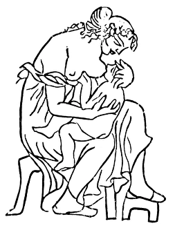 MAILLOL: ODES D HORACE. Woodcut by Aristide Maillol, c1939, for the Odes d Horace MAILLOL: ODES D HORACE. Woodcut by Aristide Maillol, c1939, for the Odes d Horace