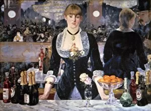 Daily Life Gallery: MANET: FOLIES-BERGERES. The Bar at Folies-Bergeres. Oil on canvas by Edouard Manet, 1881-82