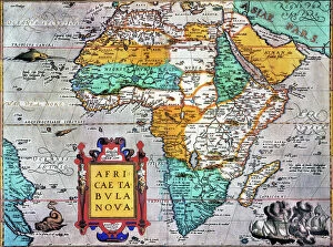 African Gallery: MAP OF AFRICA from the 1595 edition of Abraham Ortelius atlas Theatrum Orbis Terrarum