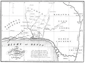 MAP OF AFRICA, 1861. Lithographed map from Robert Campbells A Pilgrimage to my Motherland