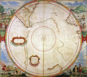 South Pole Gallery: MAP: ANTARTICA, 1647-62. Map of Antartica (Terra Australis Incognita)