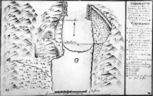 MAP: DANUBE. French map, 18th century, with instructions for navigating the Danube MAP: DANUBE. French map, 18th century, with instructions for navigating the Danube