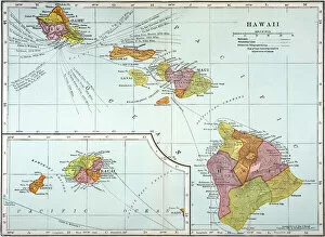 Island Collection: MAP: HAWAII, 1905. Map of the Hawaiian Islands printed in the United States in 1905
