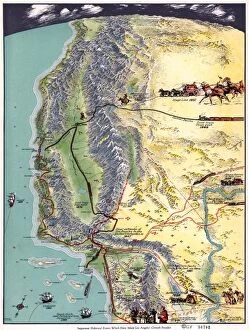 Stage Coach Gallery: MAP: LOS ANGELES, 1800s. Important historical events which have made Los Angeles
