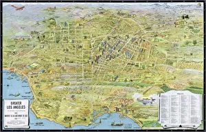 MAP: LOS ANGELES, 1932. Map of Greater Los Angeles, the wonder city of the world MAP: LOS ANGELES, 1932. Map of Greater Los Angeles, the wonder city of the world