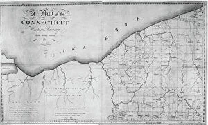 Northwest Territory Gallery: MAP: WESTERN RESERVE. Map of the Connecticut Western Reserve on Lake Erie