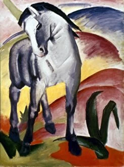 MARC: GREY HORSE, 1911. The Grey Horse I. Painting by Franz Marc