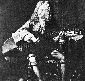 MARIN MARAIS (1656-1728). French composer, playing the basse de viol. Painting by Andre Bouys MARIN MARAIS (1656-1728). French composer, playing the basse de viol. Painting by Andre Bouys