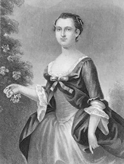 Images Dated 3rd May 2007: MARTHA WASHINGTON (1732-1801). Mrs. George Washington. Steel engraving, 19th century