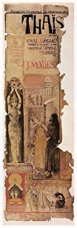 MASSENET: THAIS, 1894. French lithograph poster, 1894, for Jules Massenets opera Thais MASSENET: THAIS, 1894. French lithograph poster, 1894, for Jules Massenets opera Thais