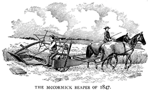 MCCORMICK REAPER, 1847. Cyrus H. McCormicks improved reaper of 1847 MCCORMICK REAPER, 1847. Cyrus H. McCormicks improved reaper of 1847