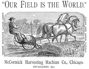 McCORMICK REAPER, c1875. McCormick Harvesting Machine Company advertisement