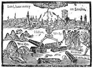 Print of the Great Plague of London, 1665