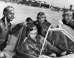 Members of the first group of African American pilots in the history of the U.S Members of the first group of African American pilots in the history of the U.S